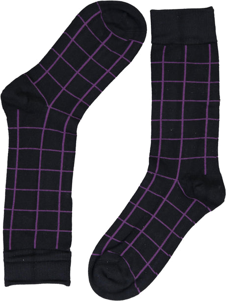 Florence Mens Modal Colored Plaid Socks - 225