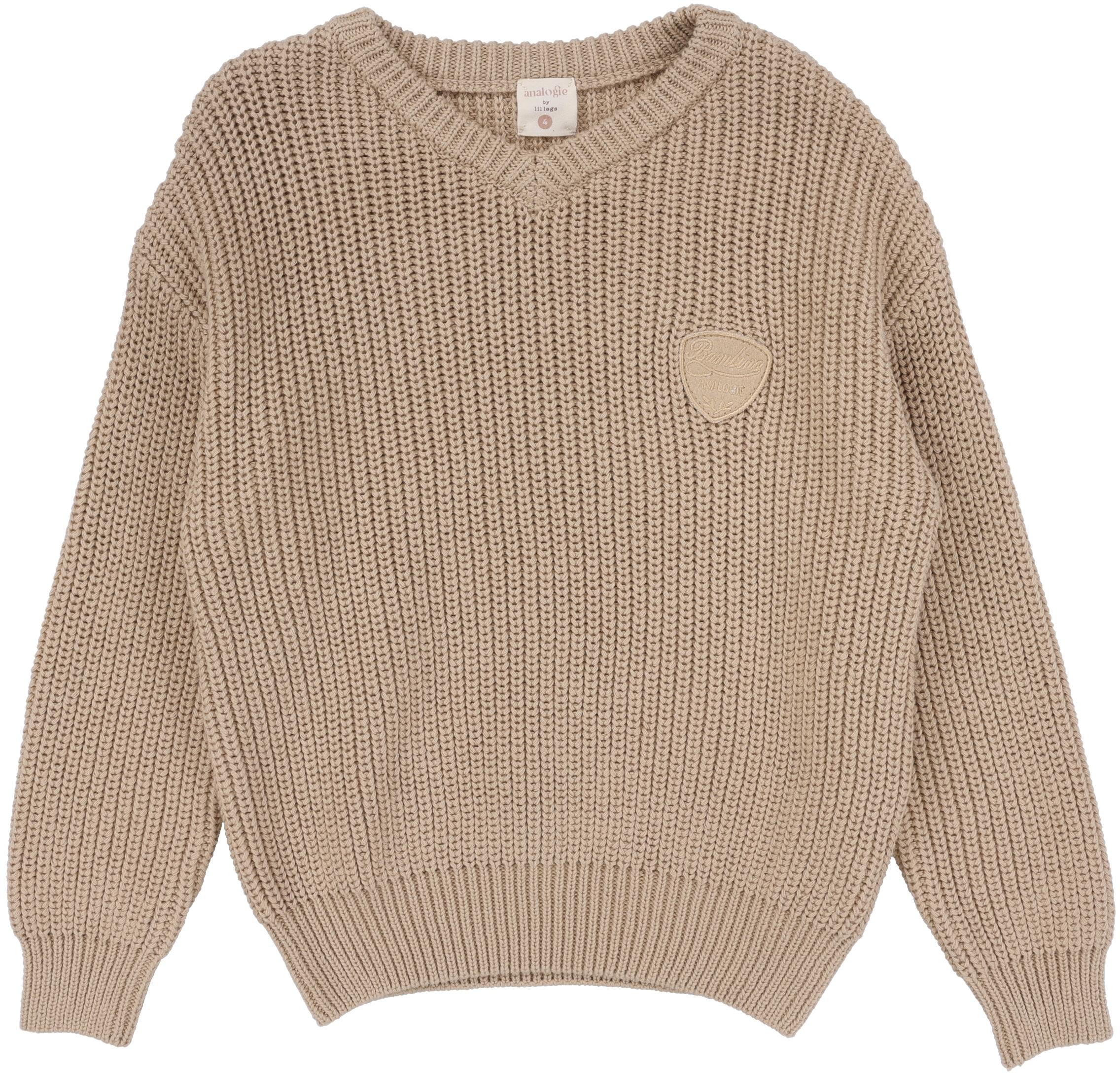 Analogie by Lil Legs Knit Collection Boys V-Neck Sweater - DKVNS