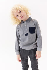 Crew Kids Boys Long Sleeve Polo Shirt - AL3268