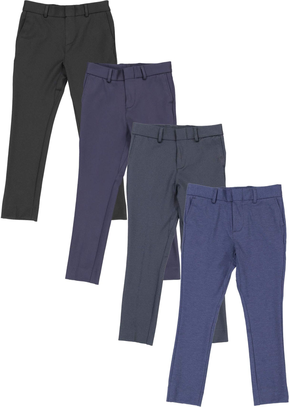 T.O. Collection Boys Flat Front Knit Stretch Dress Pants - A6