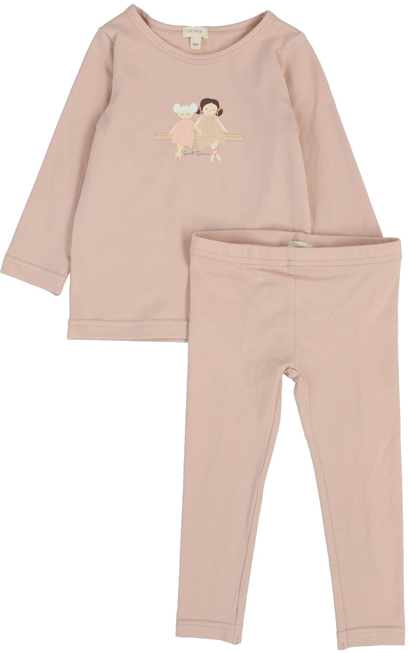 Lil Legs Doll Pajamas - Rose Lil Legs Doll Pajamas - Rose