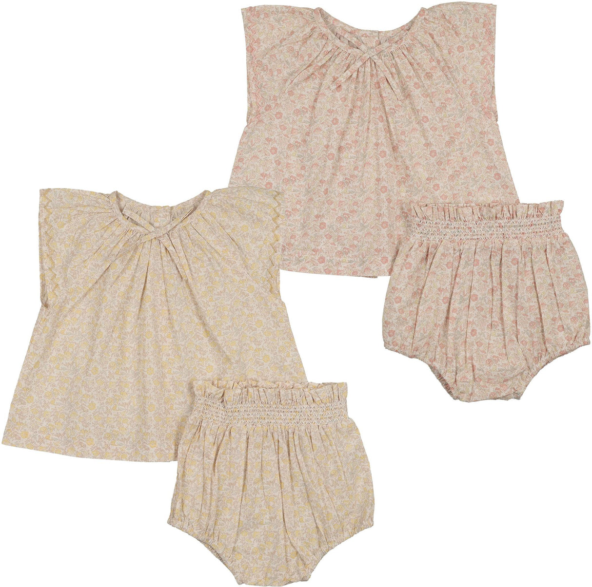 Analogie by Lil Legs Sunny Blossoms Collection Baby Girls Outfit Set - SBST