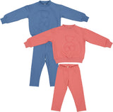 Bonjoy Baby Boys Girls Embossed Teddy Sweatshirt Outfit - BLW25032SW