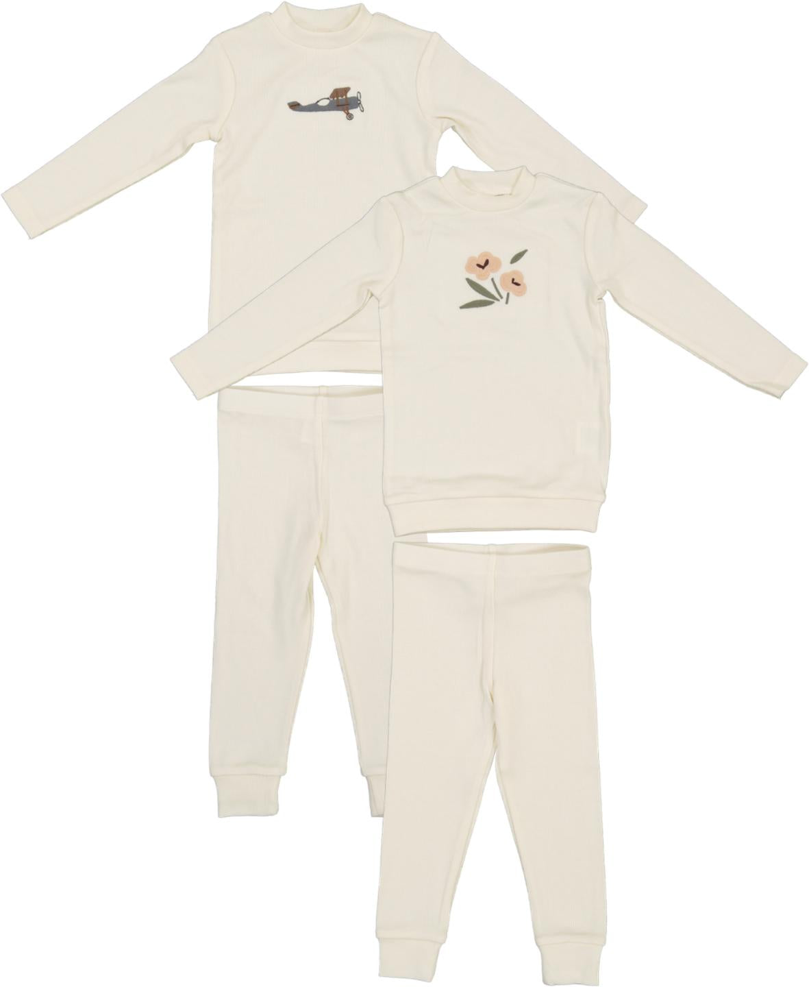 Bonjoy Baby Boys Girls Embroidered Sweatshirt Outfit - BLW25022SW