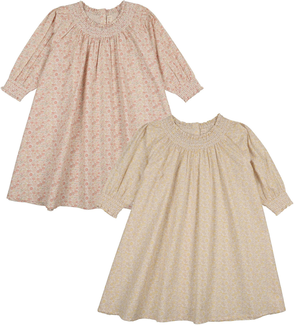 Analogie by Lil Legs Sunny Blossoms Collection Girls 3/4 Sleeve Dress - SBQDR
