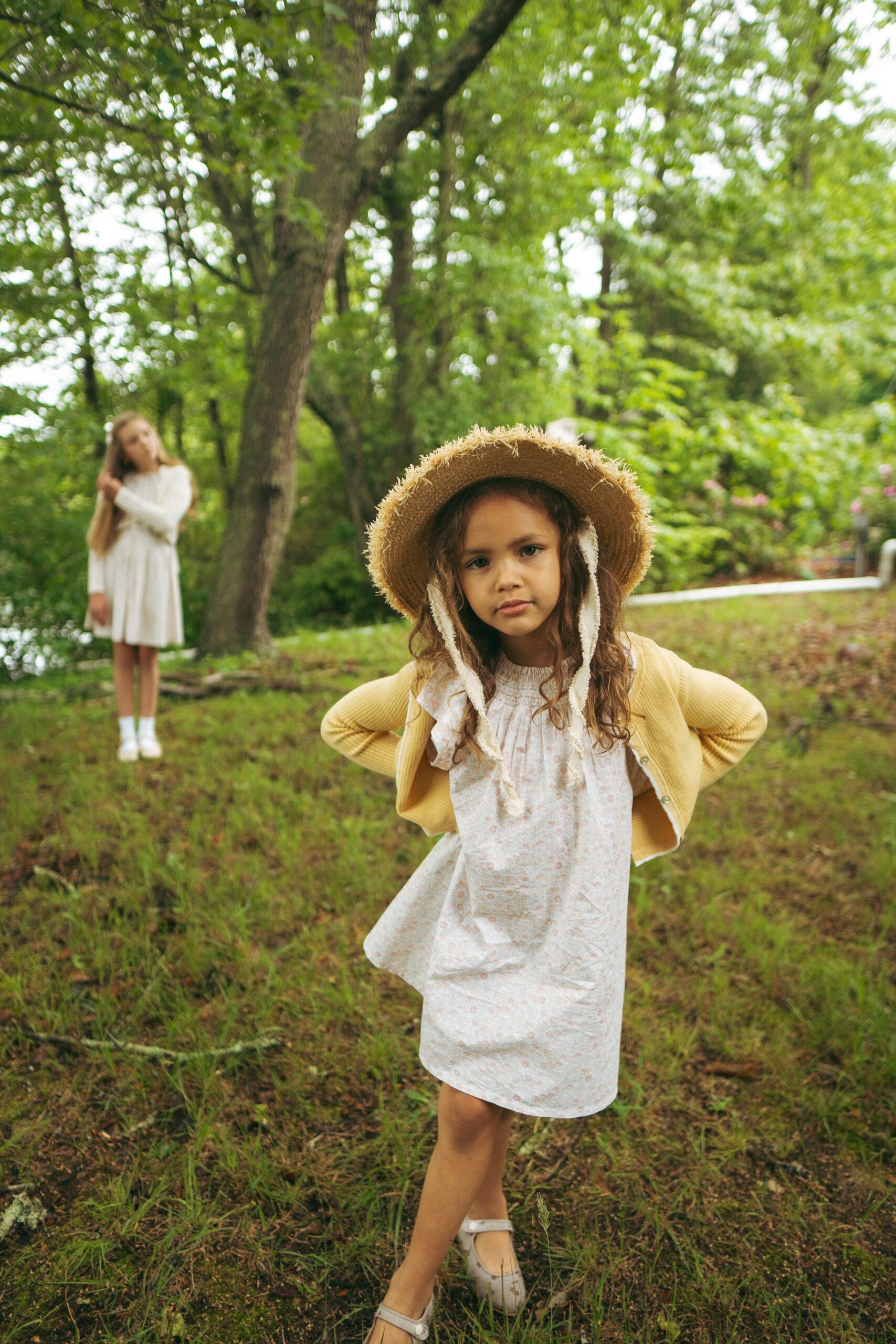 【新品未使用】　soor ploom Angel Tee 4y Cloud Analogie by Lil Legs Sunny Blossoms Collection Girls 3/4 Sleeve