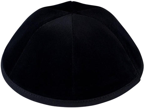 iKippah Boys Velvet 6 Panel Yarmulka with Rim