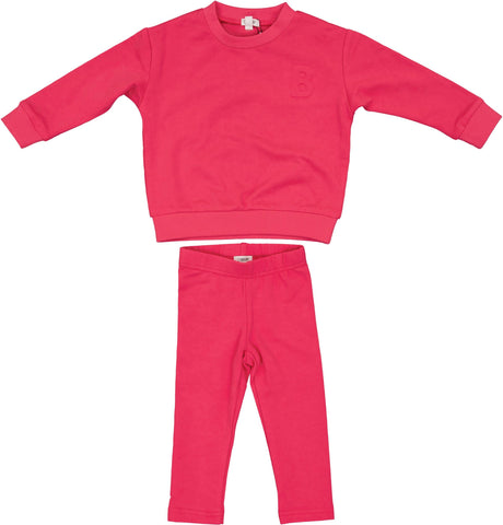 Bonjoy Baby Boys Girls Embossed B Sweatshirt Outfit - BTW25008SW