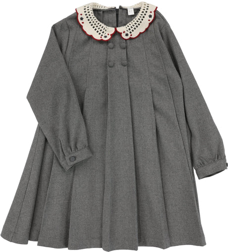 Analogie by Lil Legs Primrose Collection Girls Crochet Collar Dress - DCCD