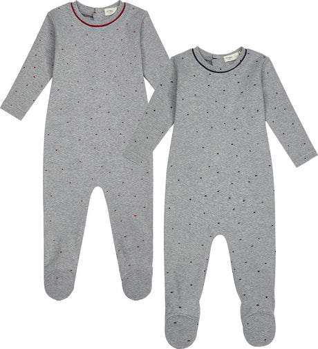 Crew Lounge Baby Boys Girls Polka Dot Cotton Footie - SG3216