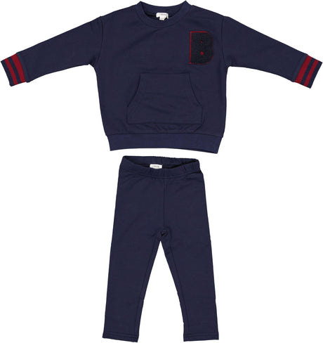 Bonjoy Baby Boys Girls Varsity Sweatshirt Outfit - BTW25001SW