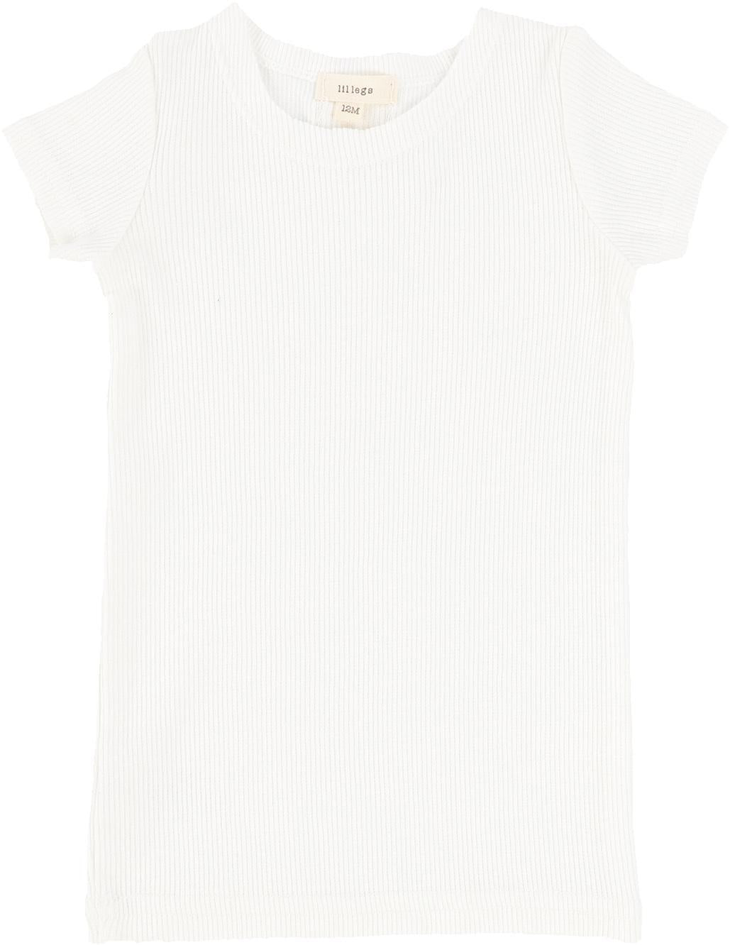 BASIC RIB T-SHIRT　XS Lil Legs Ribbed Basic Collection Boys Girls Short Sleeve T-shirt