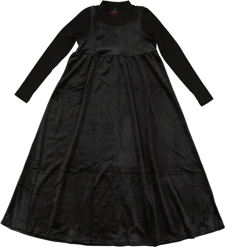 Bonjoy Girls Mock Neck Velour Maxi Jumper Robe - BLW500SSR