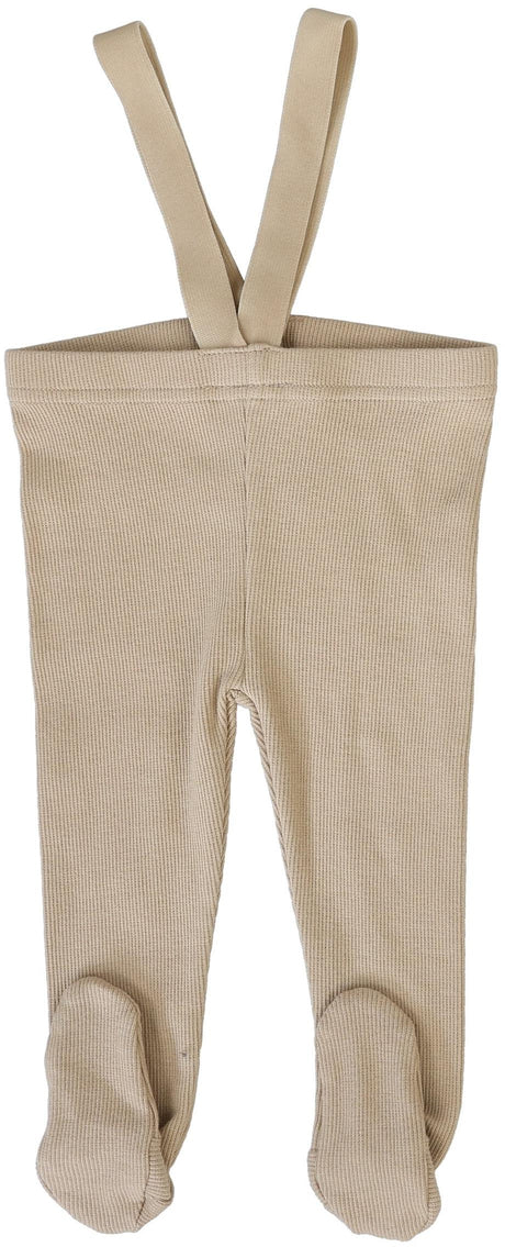Lil Legs Ribbed Basic Collection Baby Toddler Boys Girls Footed Suspender Legging - SLGF