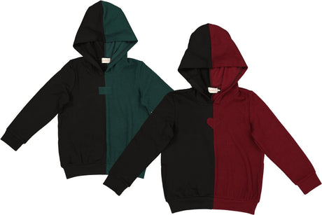Bondoux Bebe Boys Girls Two Tone Hoodie Sweatshirt - 444T