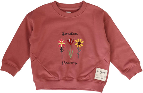 Analogie by Lil Legs Lil People Collection Baby Girls Flower Sweatshirt Outfit - AF26S506