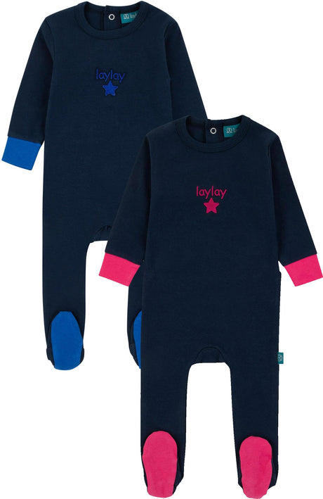 LayLay Baby Boys Girls Cotton Midnight Pop Footie - S26-156