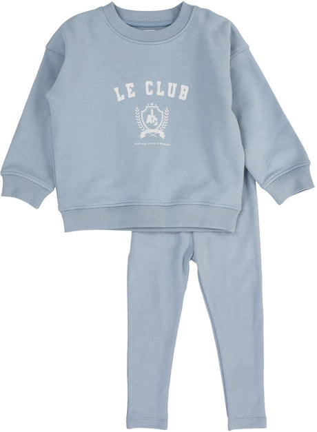 Analogie by Lil Legs Lil People Collection Baby Boys Varsity Crest Sweatshirt Outfit - AF26S508