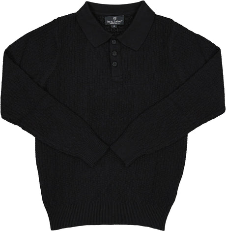 Leo & Zachary Boys Basketweave Sweater - DAN