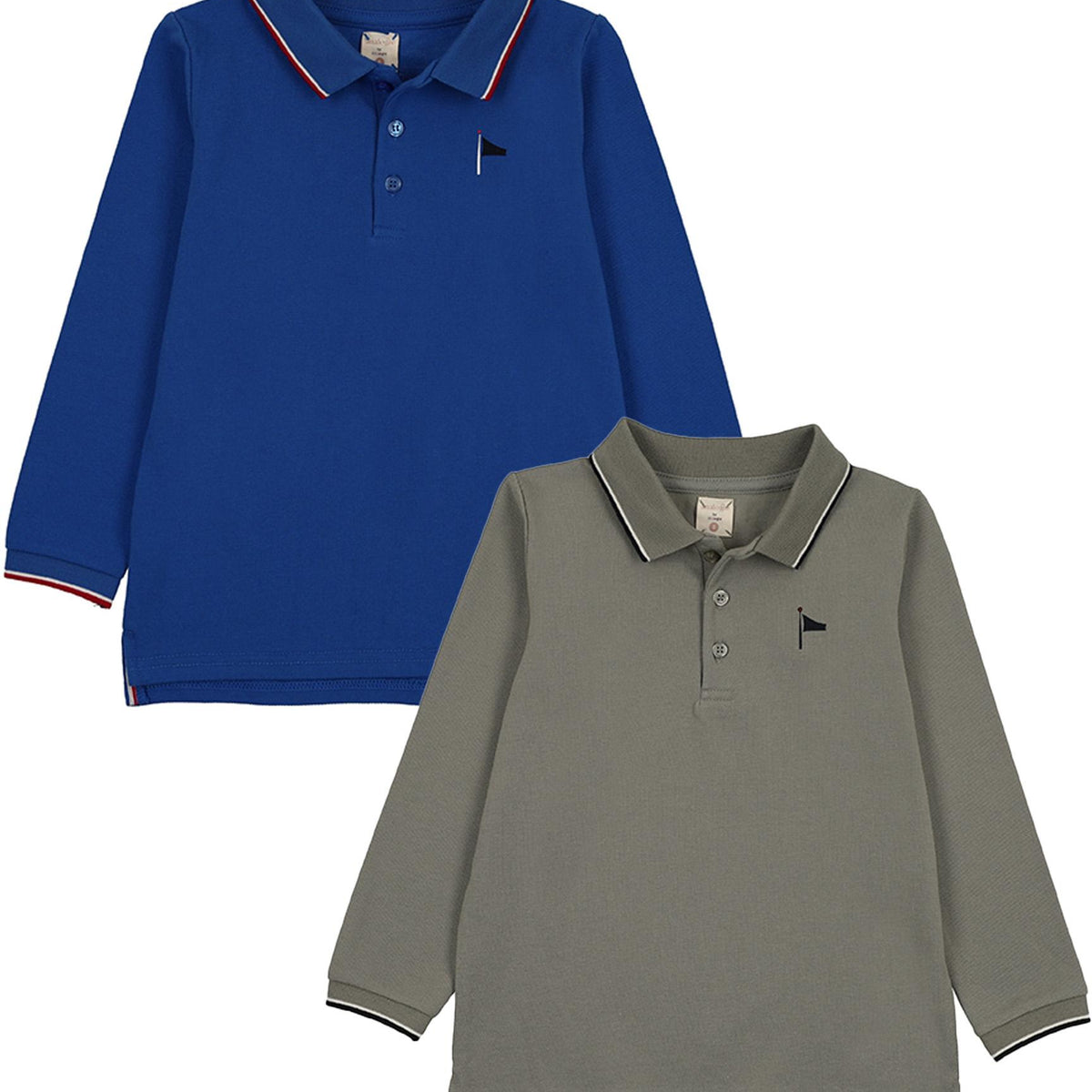 Analogie by Lil Legs Outerfield Collection Boys Long Sleeve Polo Shirt ...
