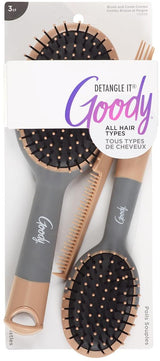 Goody Detangle It Hair Brush and Comb 3 Piece Combo Set- 08998