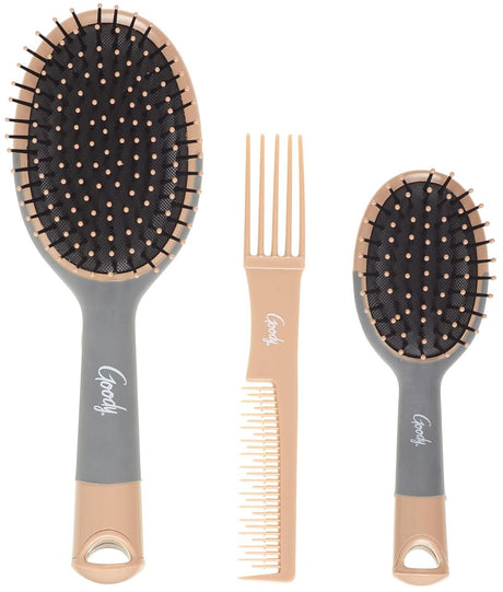 Goody Detangle It Hair Brush and Comb 3 Piece Combo Set- 08998
