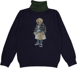 Creative Genius Girls Bear Turtleneck Sweater - C-26967