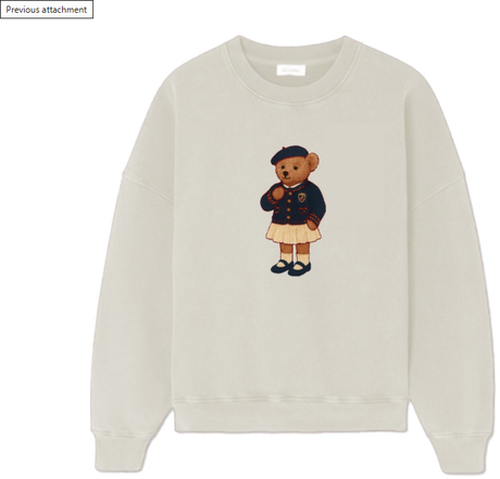 Analogie by Lil Legs Lil People Collection Girls Bear Sweatshirt - AF26S549