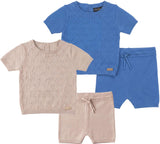 Charlotte & George Baby Boys Girls Diamond Pattern Knit Outfit - SB6CP7321E