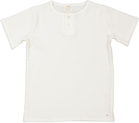 Lil Legs Solid Collection Boys Boxy Short Sleeve Henley T-shirt