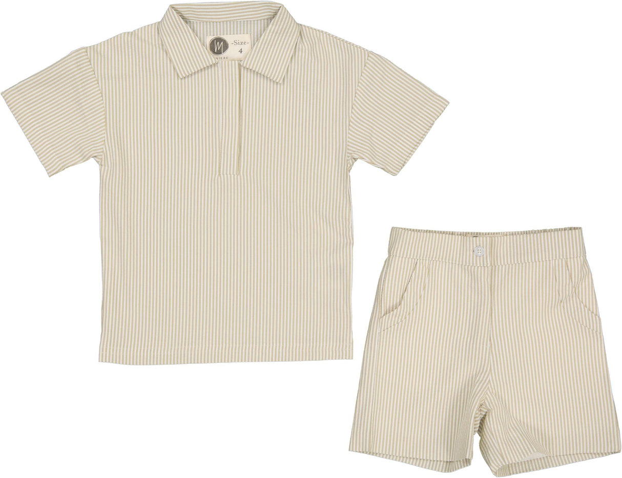 Maniere Baby Boys Seersucker Outfit - SS25