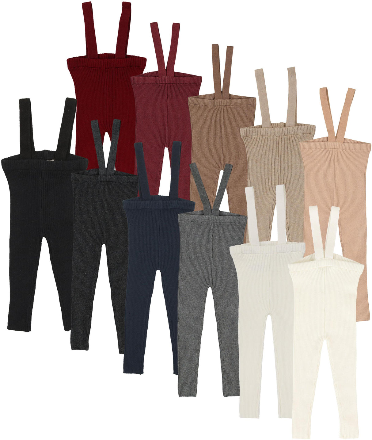 Analogie by Lil Legs Knit Collection Toddler Boys Girls Knit Suspender Leggings - KSLG