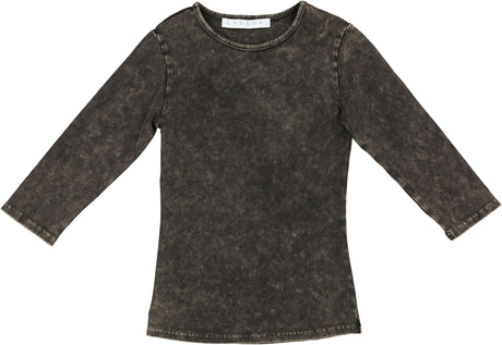 Cabana Girls Teens Mineral Wash 3/4 Sleeve T-shirt - C-13229