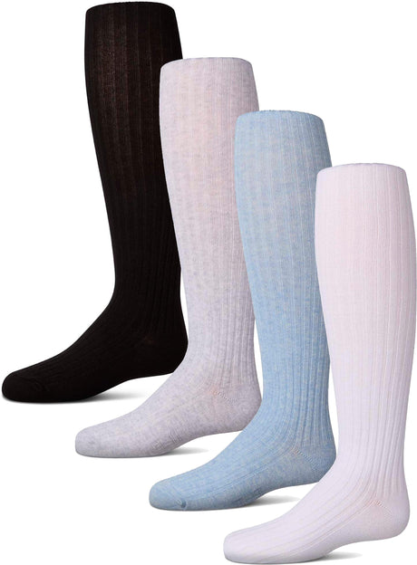 Memoi Girls Ribbed Knee Socks 3 Pack - Promo 712