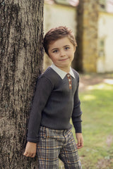 Clo Boys Ribbed Polo Sweater - WB5CP7278