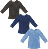 Cabana Girls Teens Mineral Wash 3/4 Sleeve T-shirt - C-13229