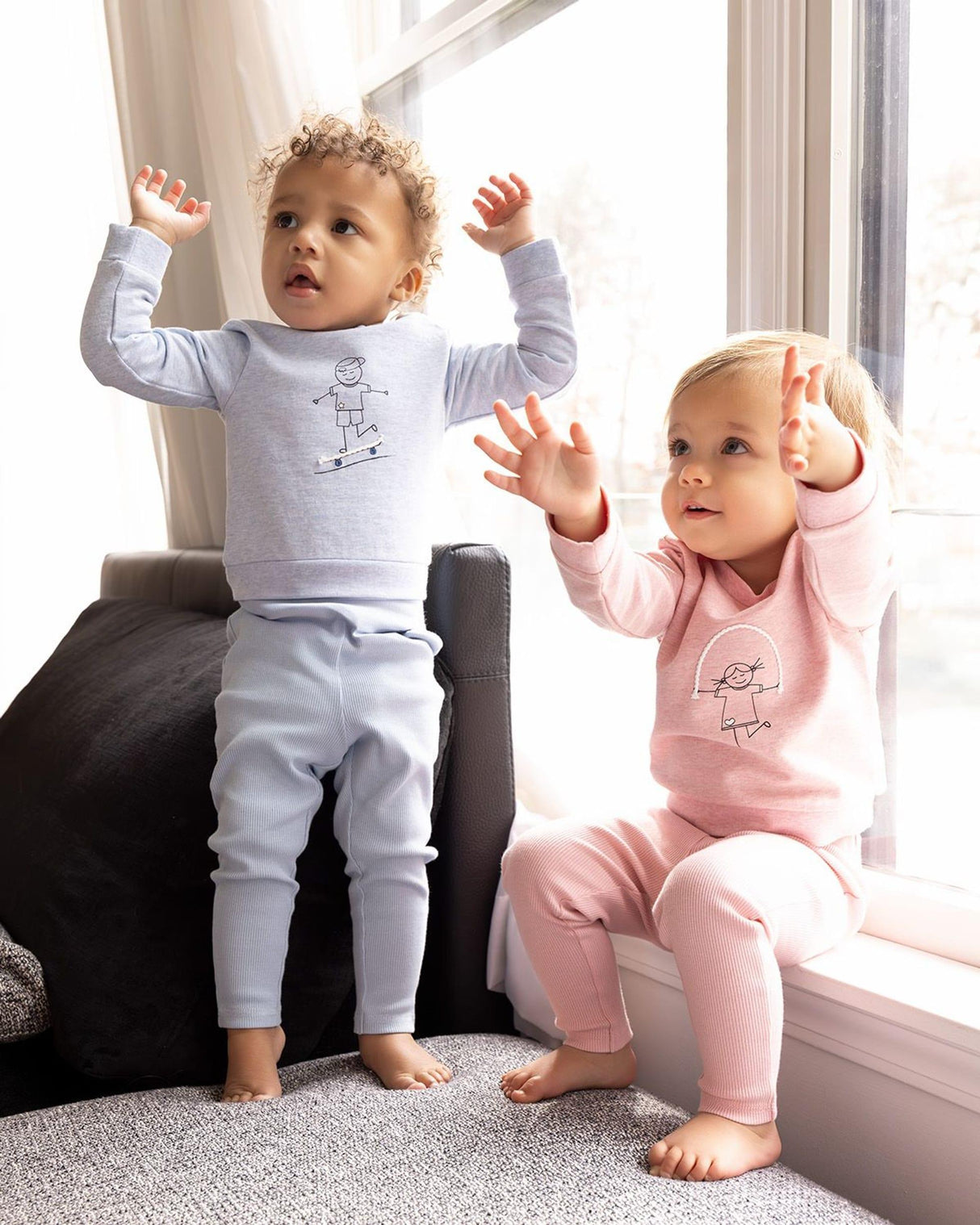 MiniMoi by Memoi Baby Girls Catch Me If You Can, I'm Jumping Rope Jumprope Outfit - INP09685