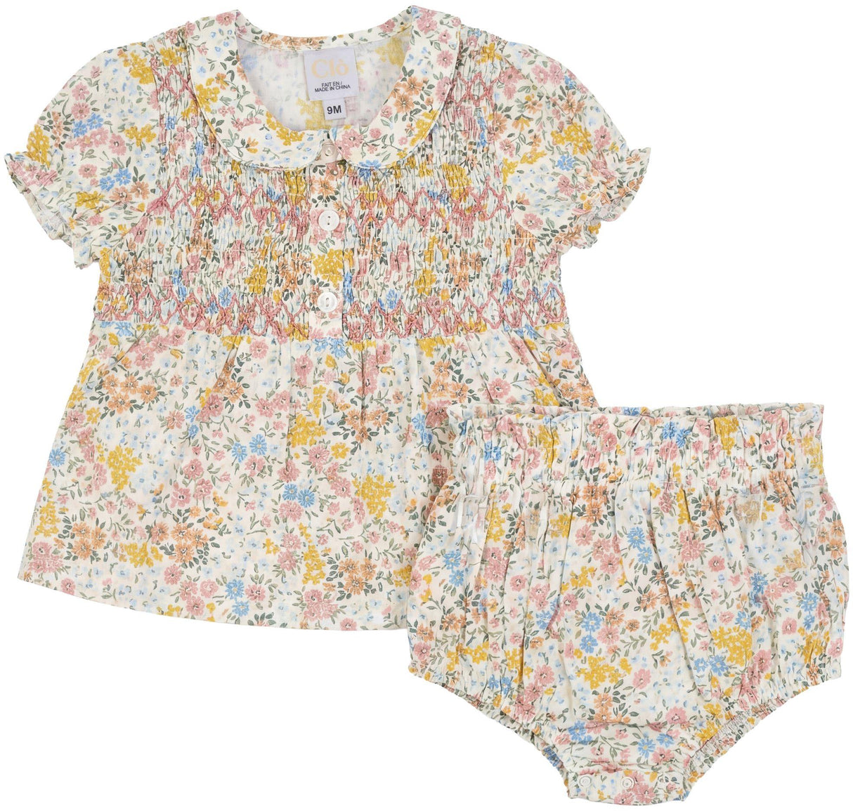 Clo Baby Girls Smocking Outfit - SB6CP7416BG