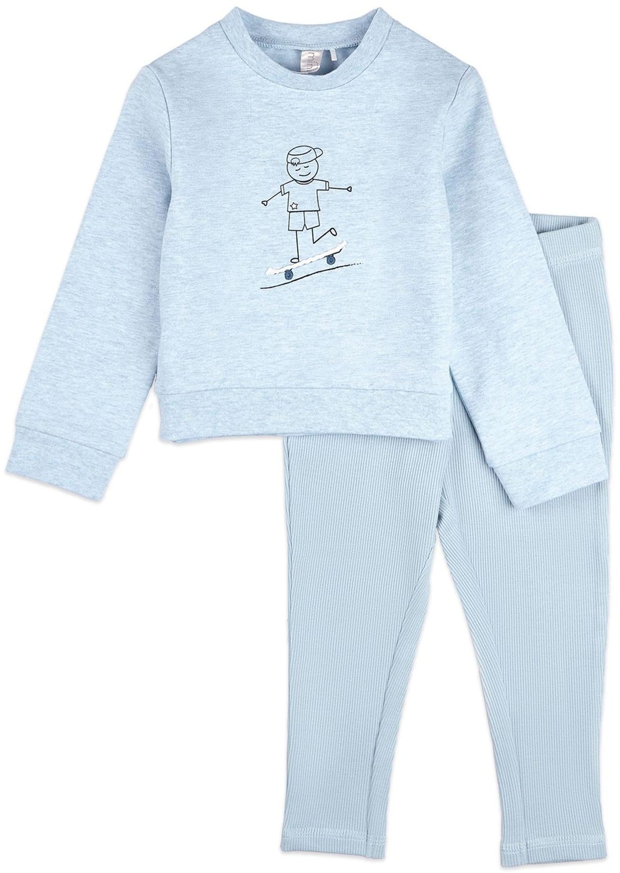MiniMoi by Memoi Baby Boys This Is How I Roll Skateboard Outfit - INP09686