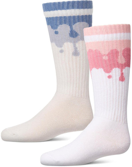Memoi Girls Paint Drip Knee Socks - MKF-7226