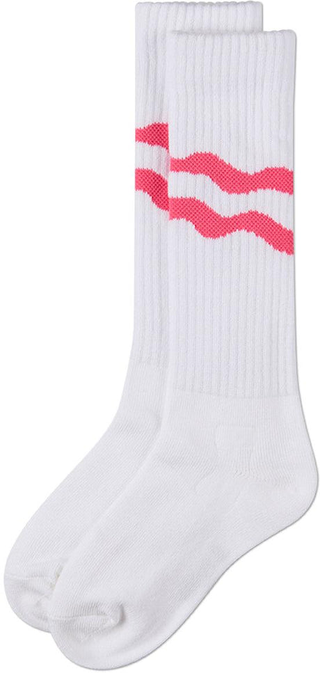 Memoi Girls Double Wave Knee Socks - MKF-7227