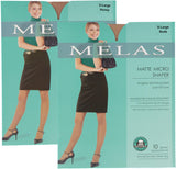 Melas Womens Matte Micro Shaper Control Top 10 Denier Pantyhose - AS-619