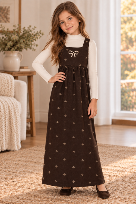 Cheribelle Girls Bow Maxi Jumper - 13831maw