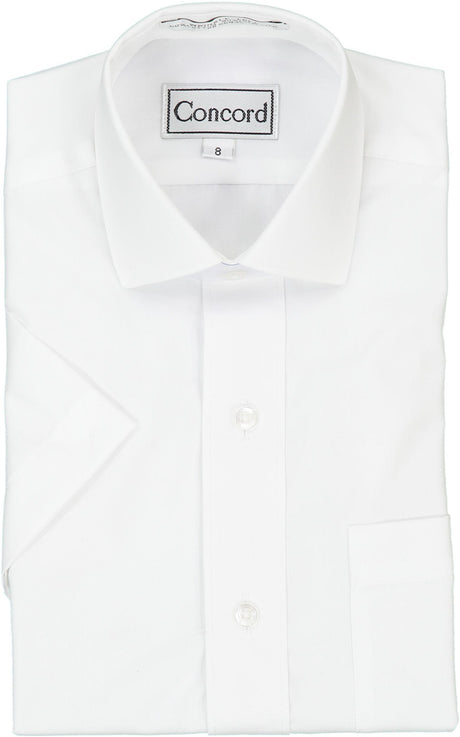 Concord Boys Short Sleeve White Dress Shirt
