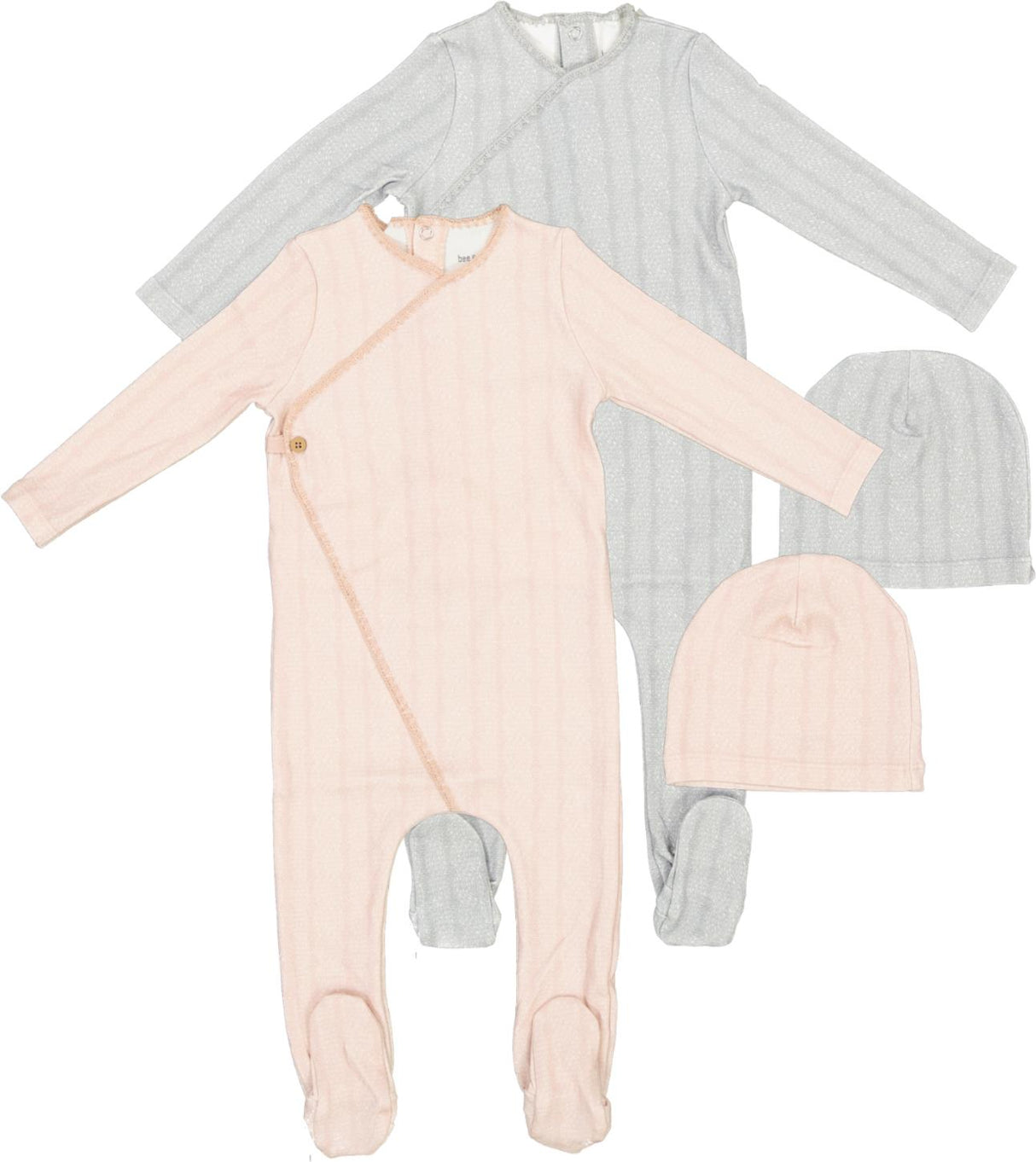 Bee & Dee Baby Boys Girls Cable Stitch Wrap Stretchie & Beanie Set - JCSW