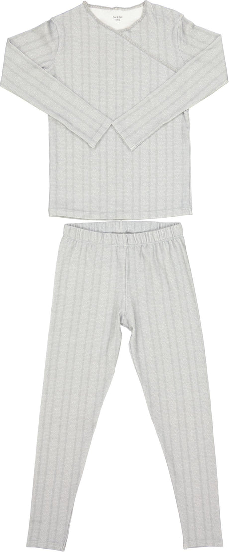 Bee & Dee Boys Girls Cable Stitch Wrap Cotton Pajamas - JCSWL