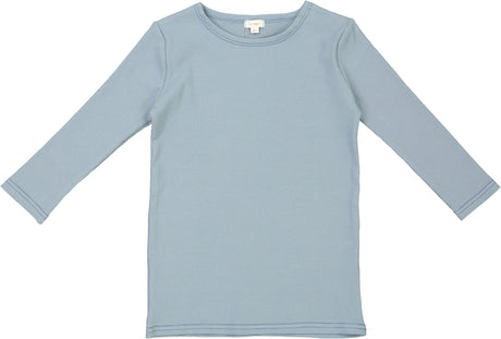 Lil Legs Solid Collection Girls Ribbed 3/4 Sleeve T-shirt