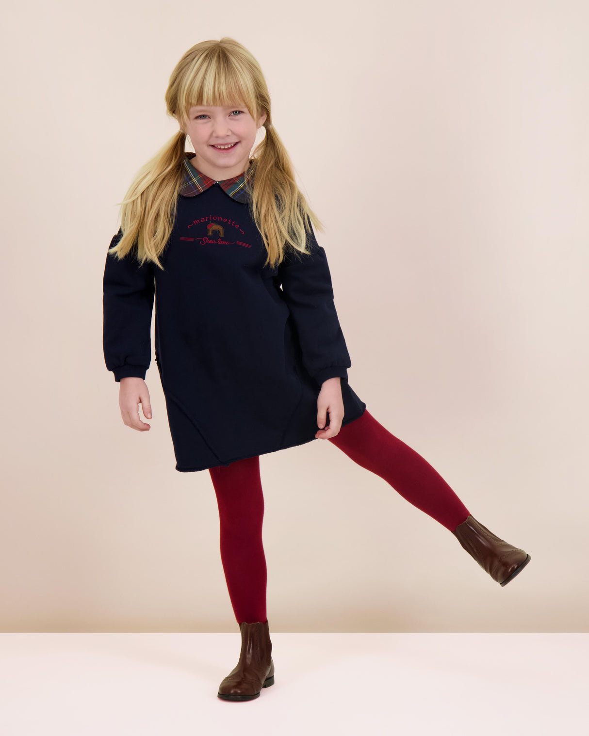 Analogie by Lil Legs Plaid Collection Girls Detail Dress - PDD