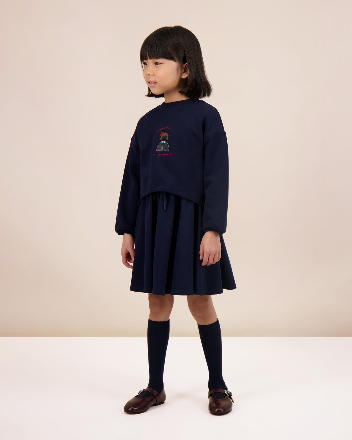 Analogie by Lil Legs Plaid Collection Girls Detail Sweatshirt - PDGS