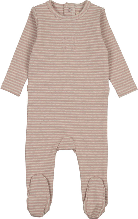 Analogie by Lil Legs Lil People Collection Baby Boys Girls Cotton Heather Stripe Footie - HSF